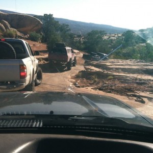 Don't throw frozen bottles of water at your windshield...they will cra