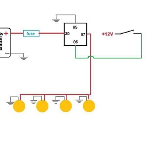 Driving lights wiring