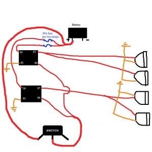 Driving lights wiring