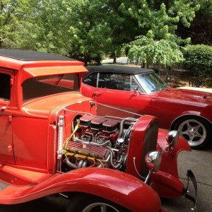 Dad finally took the hot rod and firebird out.