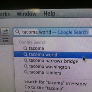 Messing around at the apple store. Left it on TW.