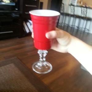 "Red solo cup, I lift you up, its time to party" This message was