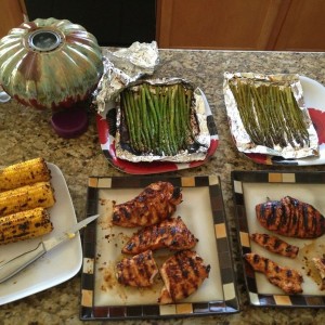 Putting that grill to work!