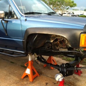 SAS sitting on the axle