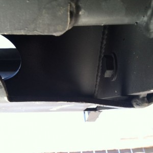 Bottom of my plate bumper. Bent in Moab lol