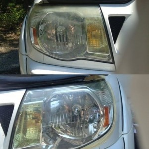 Before and after headlight restore...