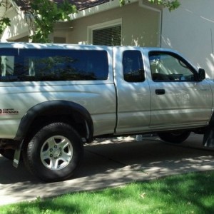 Washed it and worked on the stupid fender flares.