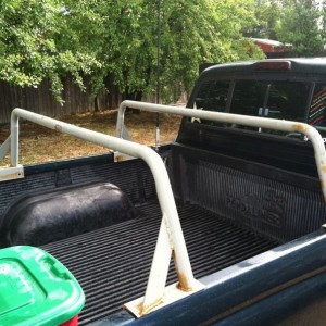 Bed rack I got from joe. Gonna weld bars to make it one piece, and create s