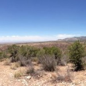 Hard to tell, but you can see White Sands from here which is about 40 miles