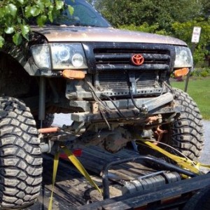 Jeep ripped supra TT's bumper off haha