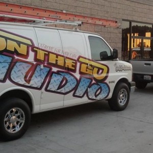 In front of the shop