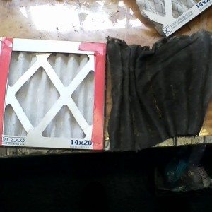 old cabin filter~ new $3.99 filter.