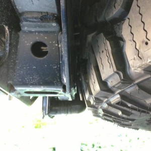 Clearance to hitch receiver