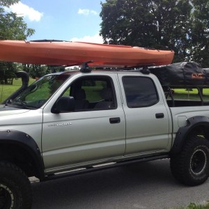 Kayak fits with the RTT but I think I need j hooks instead