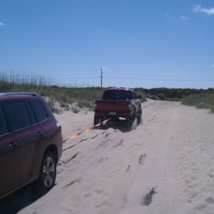 Dude was stuck for four hours on a beach full of ORVs watching him struggle