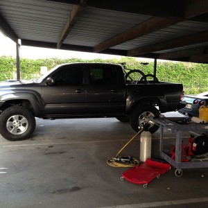 The life of an apartment dweller. Oil change, tire rotation, and driveshaft
