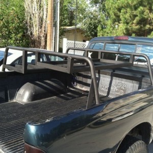 My beautiful now painted bed rack