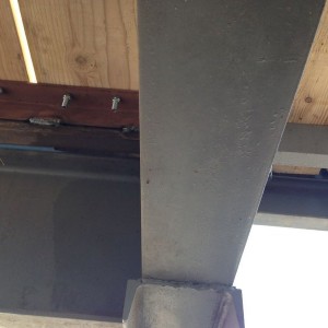 Not sure if you can tell the huge I-beam is in the way