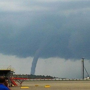 Water spout the other day at work