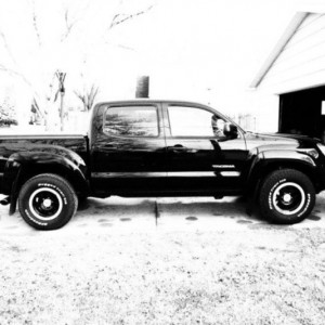 black and white
