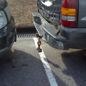 New take on truck nuts. Taken outside of the grocery store.