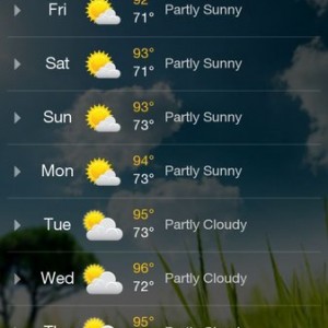 Not a bad forecast for Texas in July