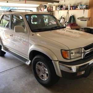 My Aunts pristine 2000 4Runner. It has 93k miles. I've offered to buy it whenever she's ready to let it go.