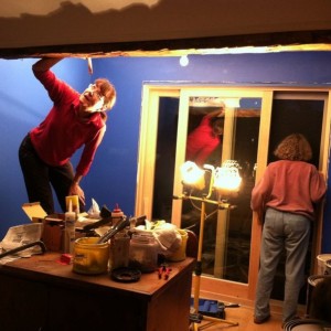 Dining area is getting painted by my mother in law!!!