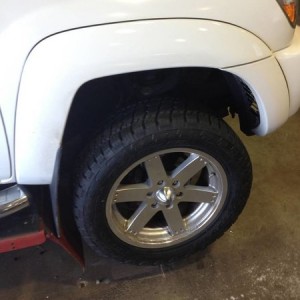 New shoes getting put on at Discount Tire