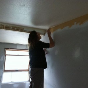 Wife cutting in the walls! Yay Nikki!