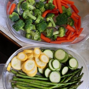 Birthday supper in the making.