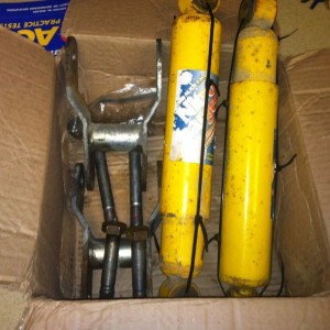 Presents! Lift shackles and some shocks to beat on