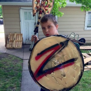 Little brother got into my spray paint haha.