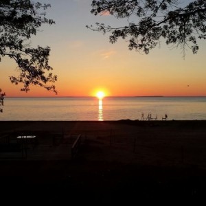 A beautiful sunset on Saginaw Bay. Sent from my location where I am present