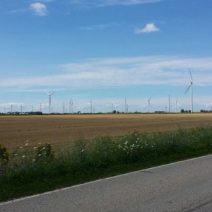 Wind power up in the Thumb of Michigan. Sent from my location where I am pr