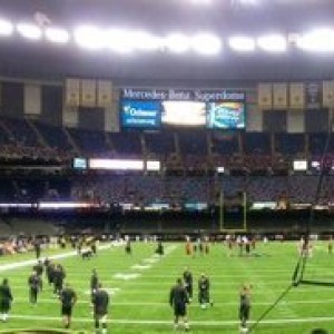 My view for the night. WHO DAT!!