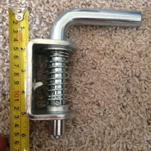 Spare tire carrier latch pin.