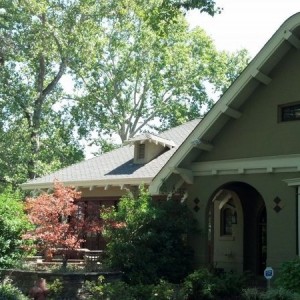 New neighborhood house behind mine. Used to be a fire house.