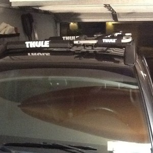 Factory roof rack installed