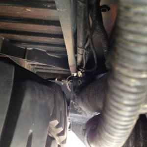 And the back of the tire is hard up against the bumper.