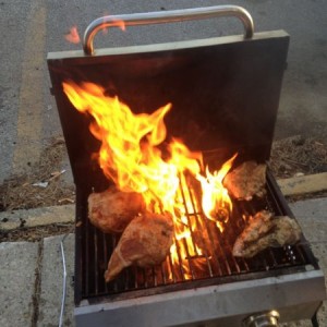 Grilling like a boss.