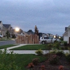 Neighbors just moved in, epic wall of boxes... Don't know why they did