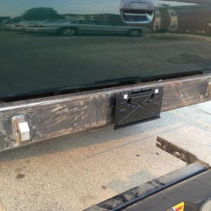 License plate mount.