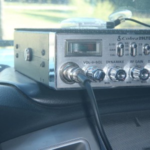 CB radio mounting in cab