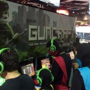 Check out Guncraft. I am working their pax booth right now. If anyone'