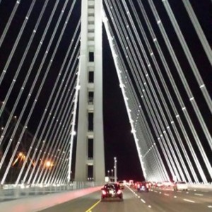 Cruising across the new east bay side of the bay bridge.