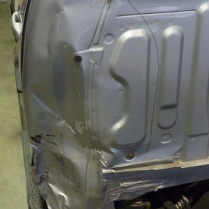 Cab and Left Rear Door Damage