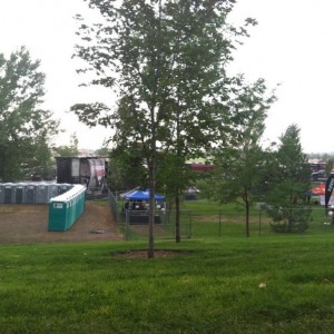 Was a rock concert till it started pouring rain and they bearded everyone i