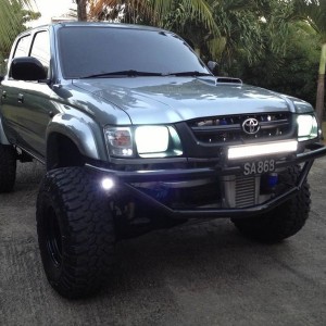 not a tacoma but this is my hilux from barbados