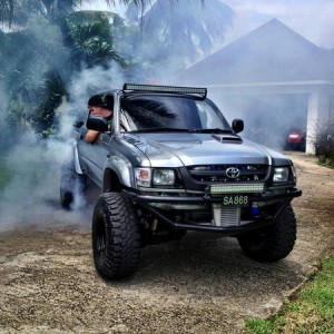 not a tacoma but this is my hilux from barbados